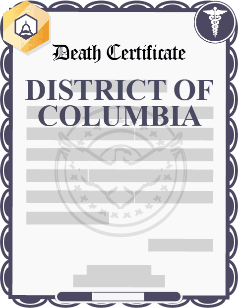 District of Columbia death certificate