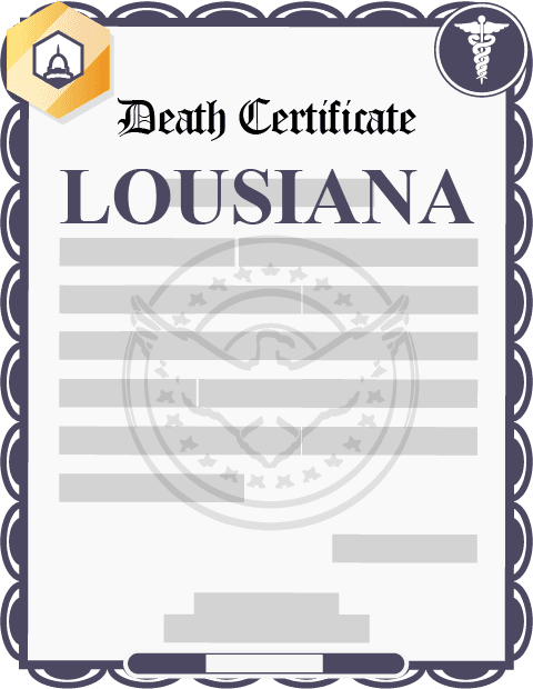 Louisiana death certificate