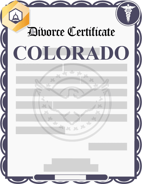 Colorado divorce certificate