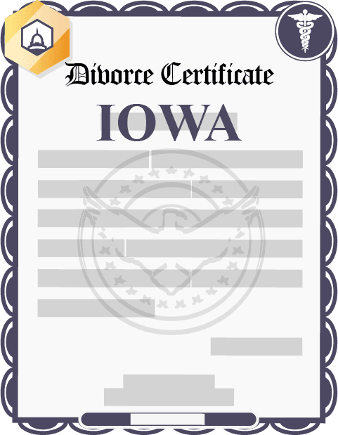 Iowa divorce certificate
