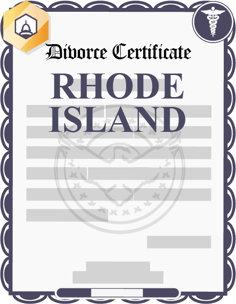 Rhode Island divorce certificate