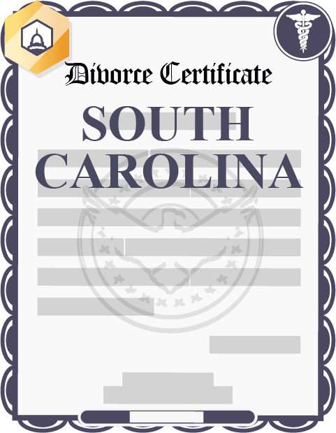 South Carolina divorce certificate