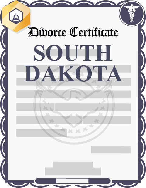 South Dakota divorce certificate