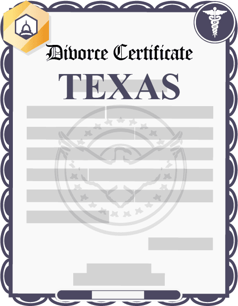 Texas divorce certificate