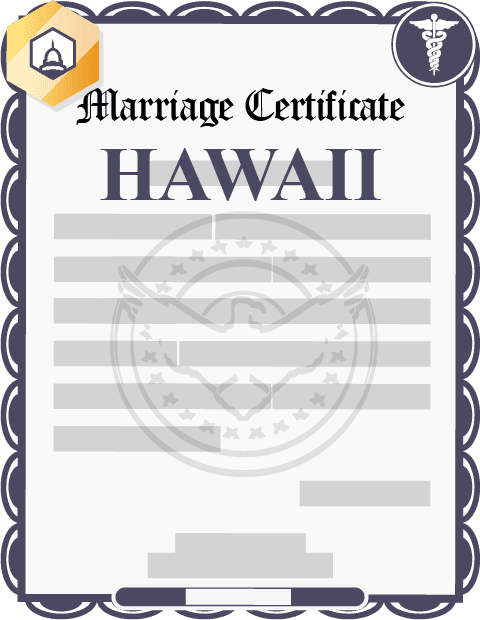 Hawaii marriage certificate
