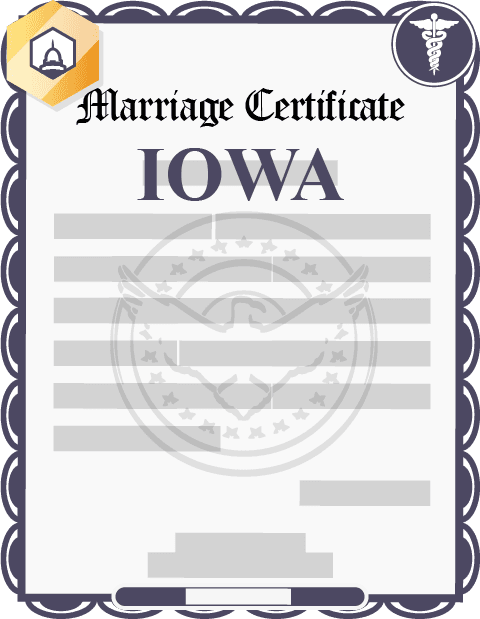 Iowa marriage certificate