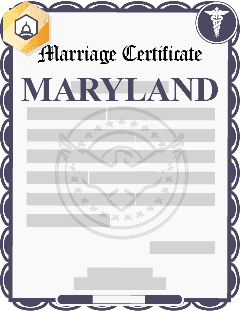 Maryland marriage certificate