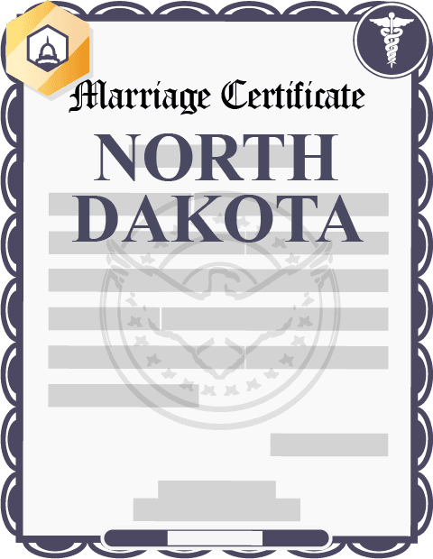 North Dakota marriage certificate