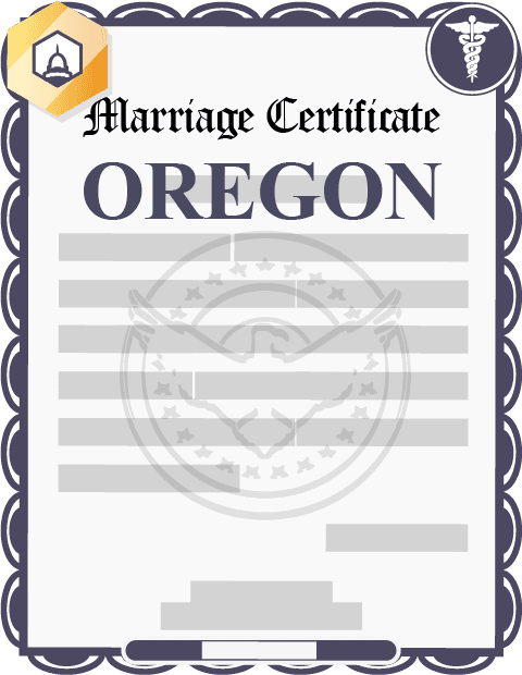 Oregon marriage certificate