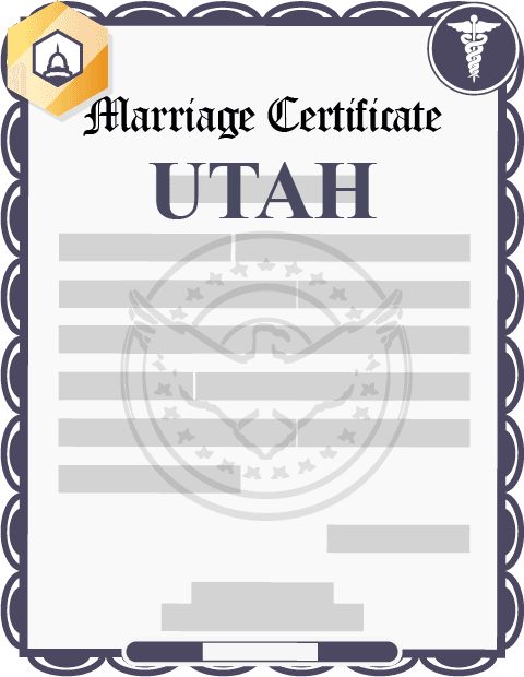 Utah marriage certificate