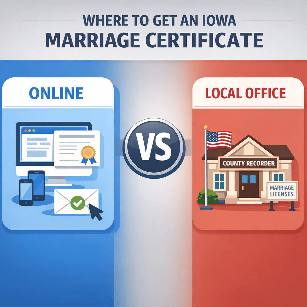 Iowa marriage certificate: where to get records guide