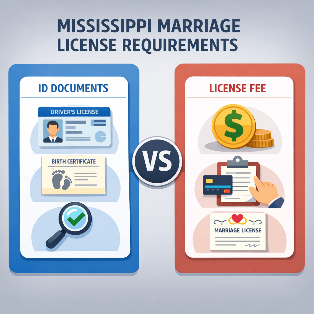 Mississippi marriage certificate: requirements