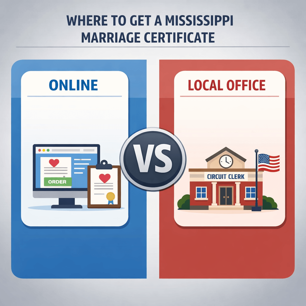 Mississippi marriage certificate: where to get records guide