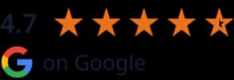 Rated 4.7 out of 5 on Google