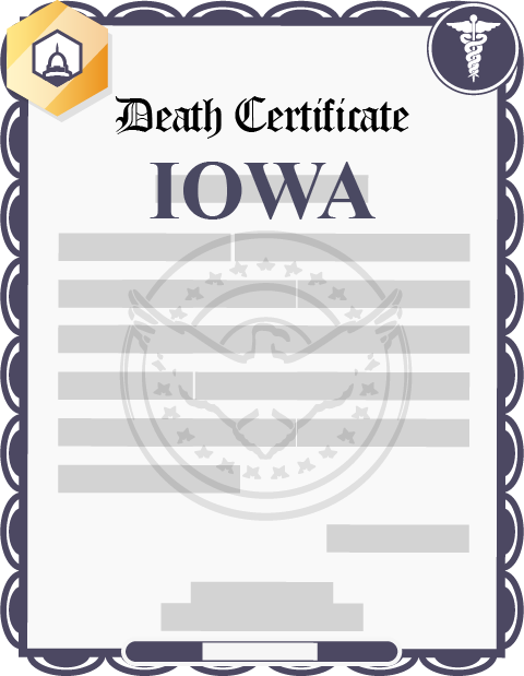 Iowa death certificate