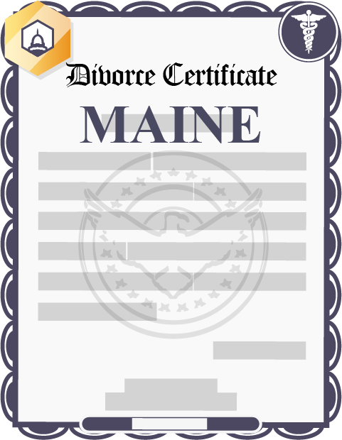 Maine divorce certificate