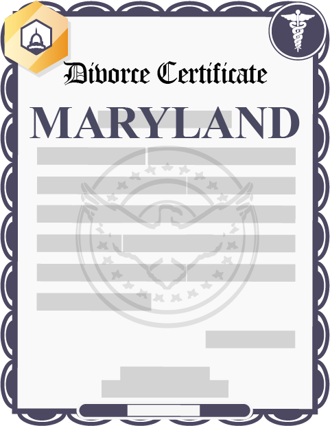 Maryland divorce certificate