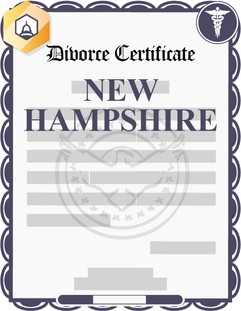 New Hampshire divorce certificate