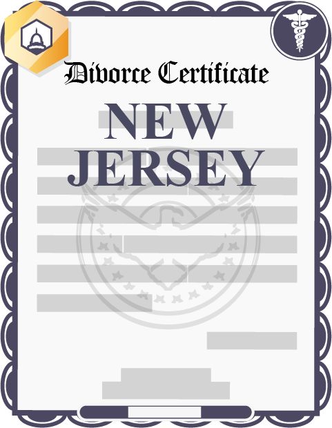 New Jersey divorce certificate