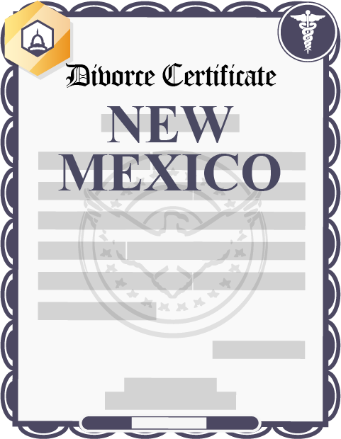New Mexico divorce certificate