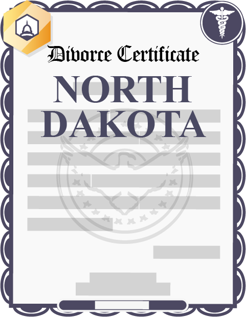 North Dakota divorce certificate