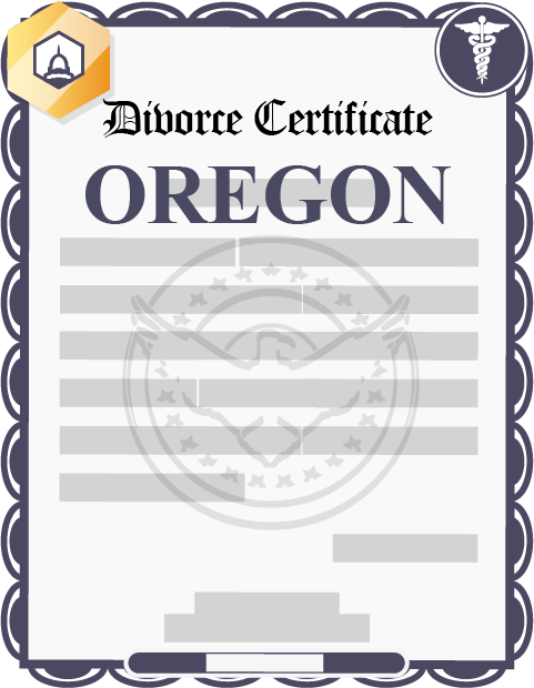 Oregon divorce certificate