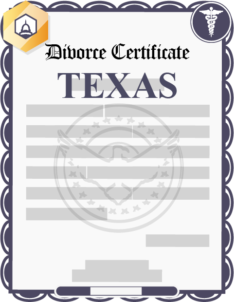 Texas divorce certificate