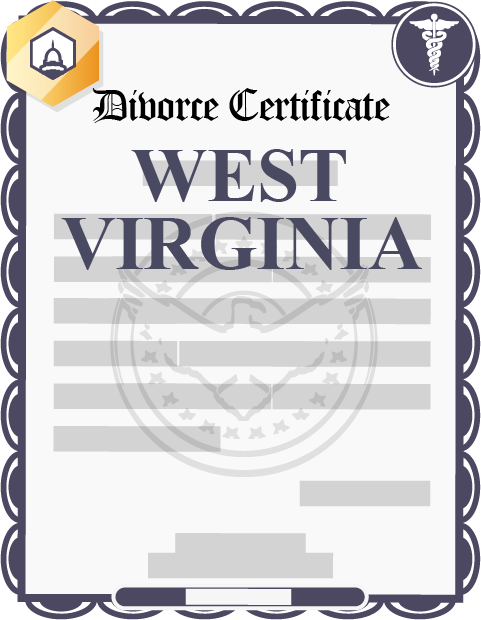 West Virginia divorce certificate