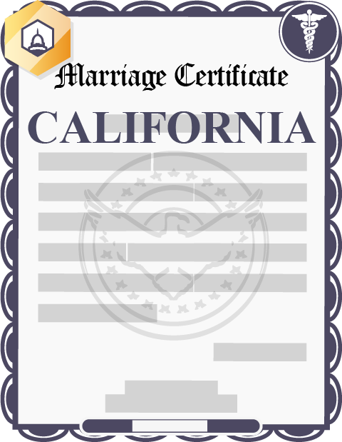 California marriage certificate