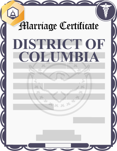 District of Columbia marriage certificate