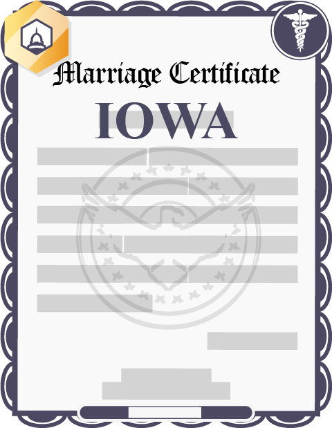 Iowa marriage certificate