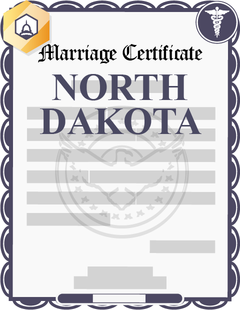 North Dakota marriage certificate