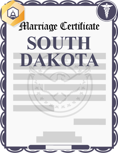 South Dakota marriage certificate