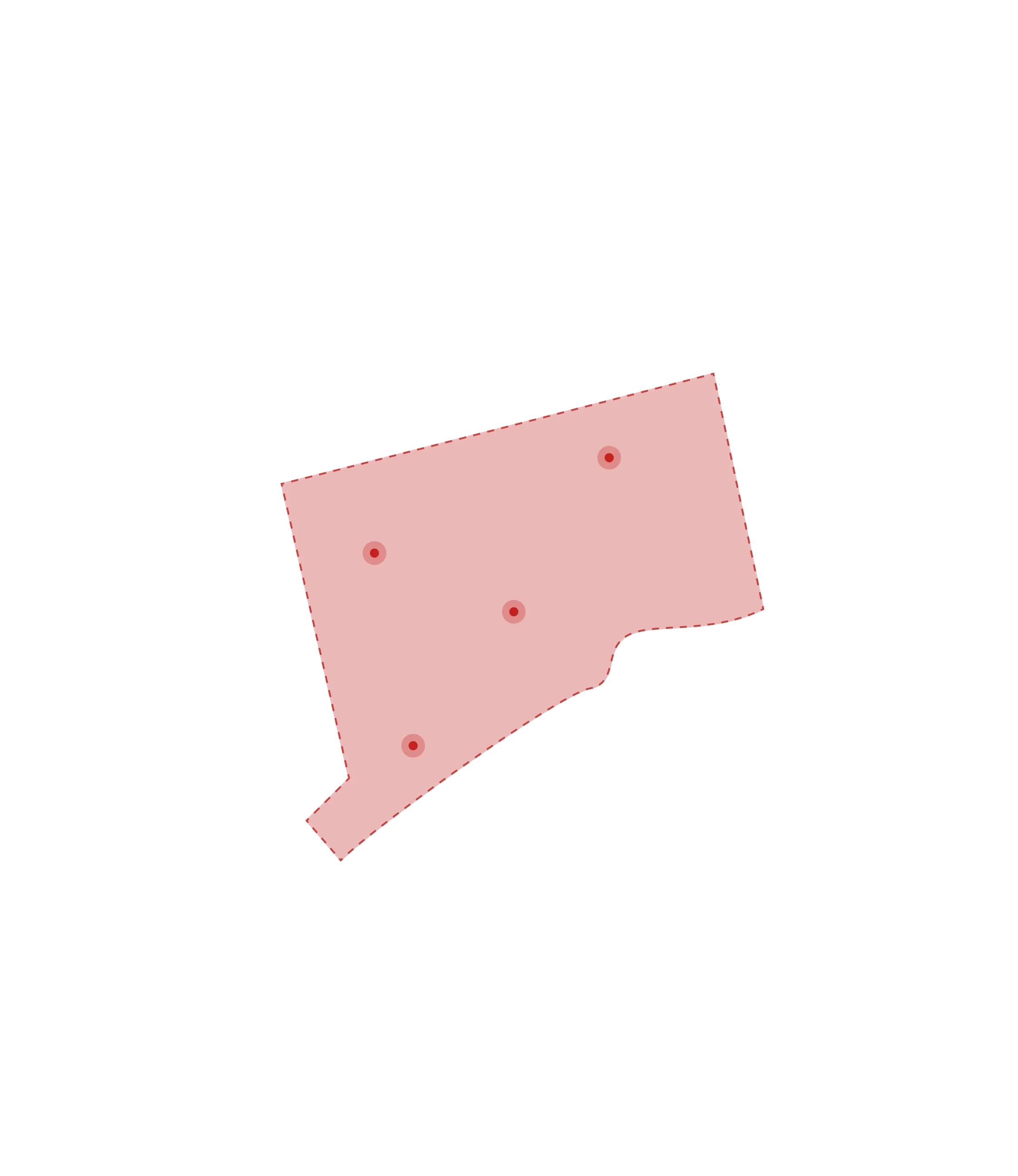 Mapa de las oficinas de registros vitales de Connecticut
