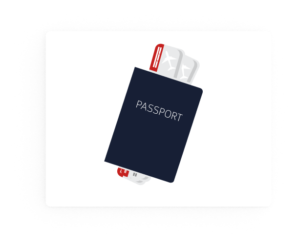 passport flight tickets icon