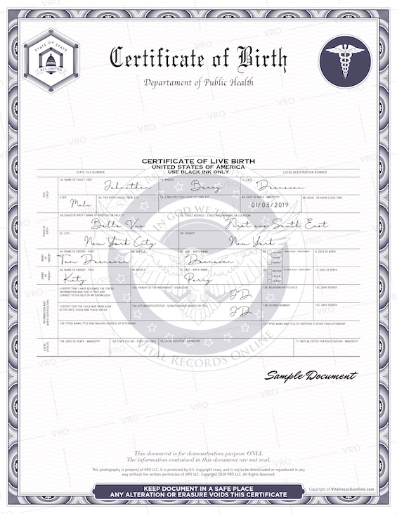 Colorado Birth Certificate