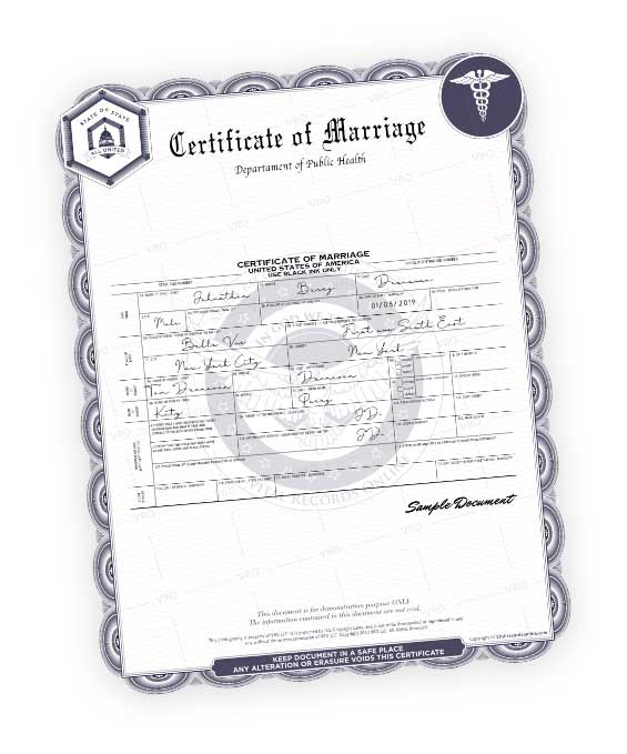 Washington Marriage Certificate