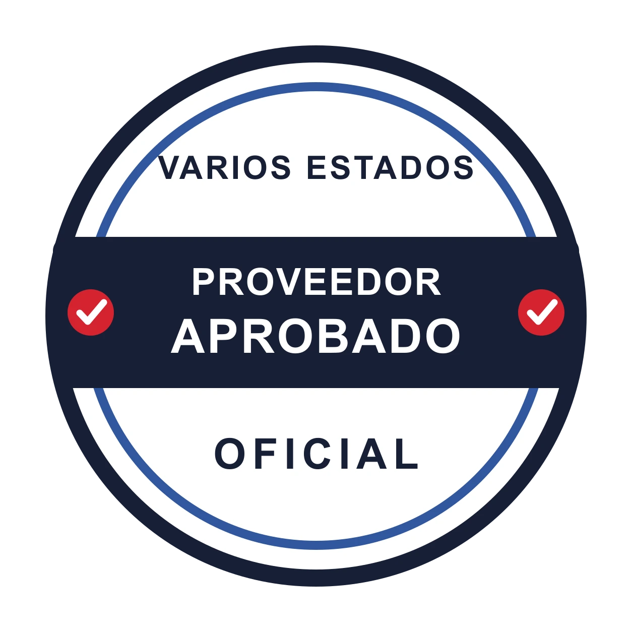 Sello de proveedor aprobado en varios estados