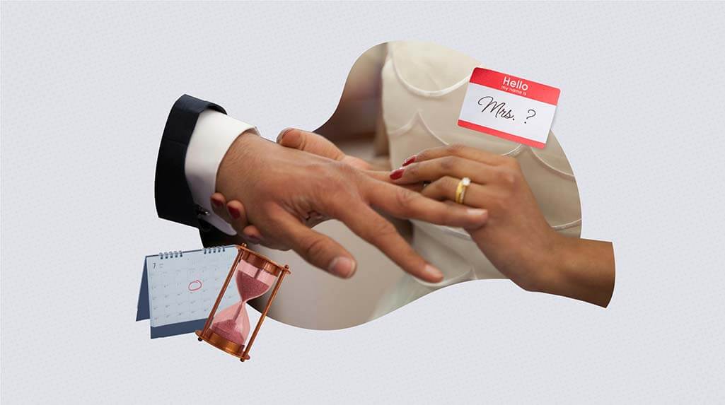 Couple reviewing paperwork to replace a marriage certificate