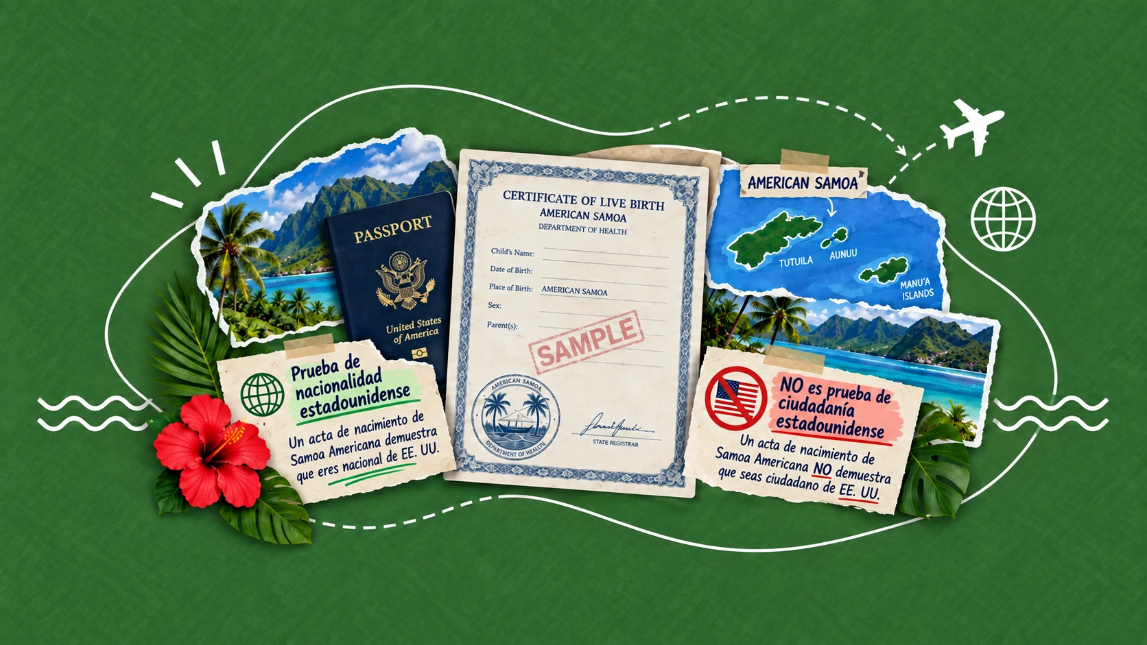 Nacido en Guam, las Islas Vírgenes de EE. UU. o Samoa Americana: qué registro de nacimiento recibes y qué acredita