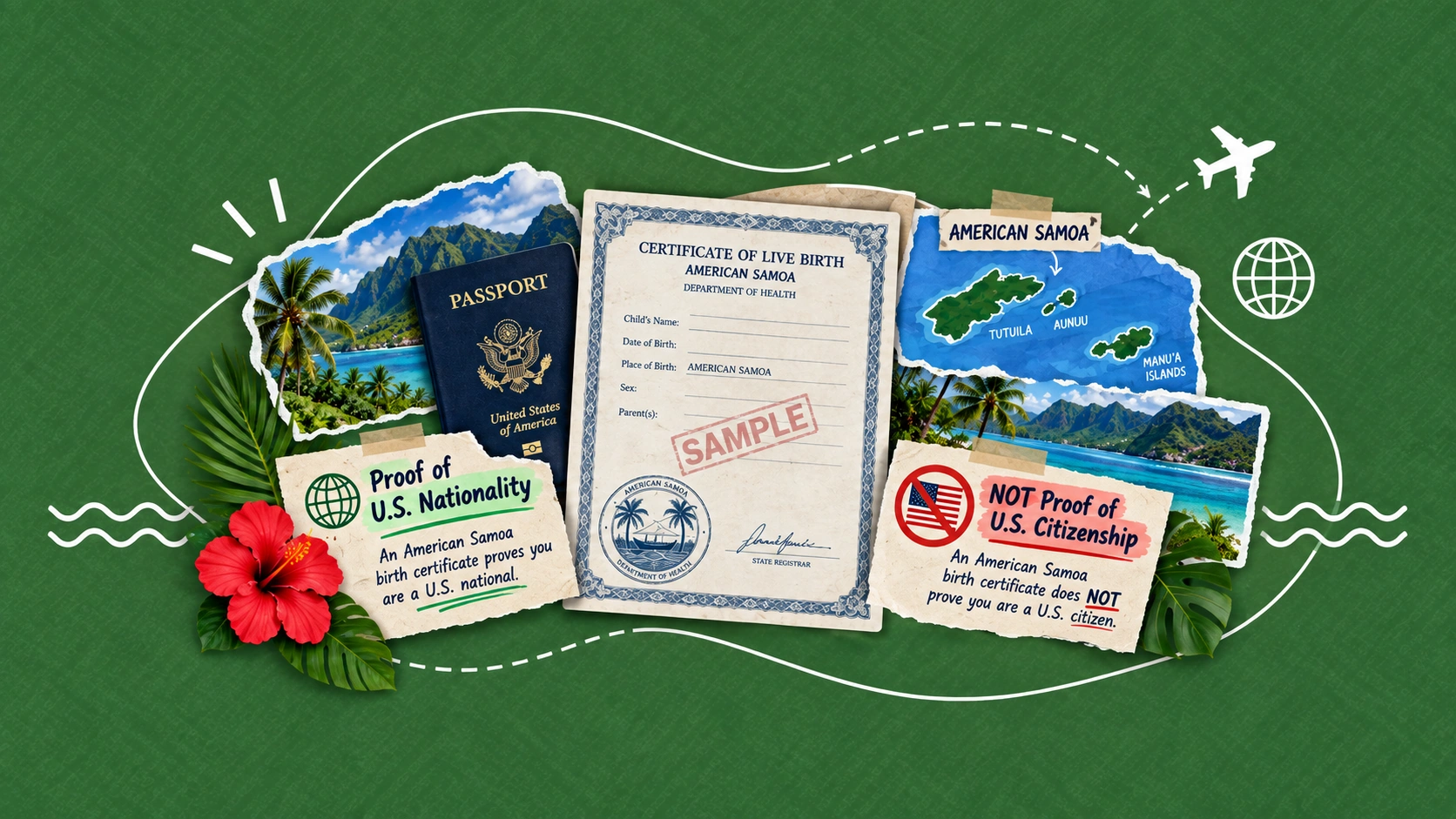 Born in Guam, the U.S. Virgin Islands, or American Samoa: Which Birth Record You Get and What It Proves
